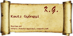 Kautz Gyöngyi névjegykártya